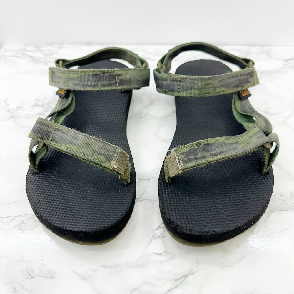Teva Original Green Universal Tie Dye Quick Dry Sandals Big Kids Size 5